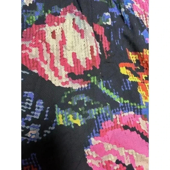 Anthropologie Astrid Needlepoint Floral Pockets V-Neck Mini Dress Modal Size Med - Picture 7 of 9